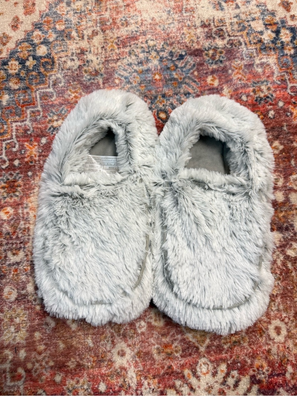 Warmies Marshmallow Gray Microwavable Slippers Lavender Scented Women’s 6-10